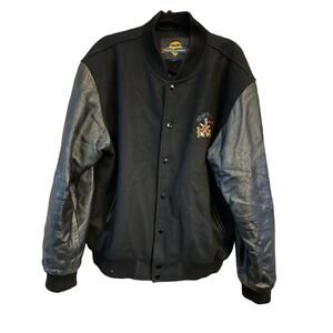 Vintage Wild Bill’s Saloon Varsity Jacket Wool and Leather